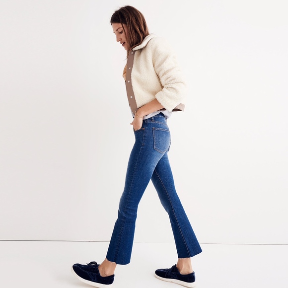 madewell cali demi bootcut crop jeans